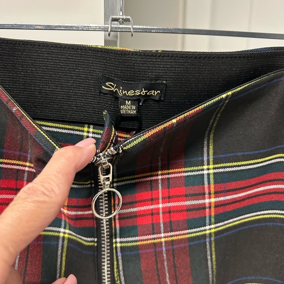 Shinestar Tartan Skinny Pants - Red, Black, Yellow - Picture 4 of 9